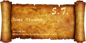 Somi Tivadar névjegykártya